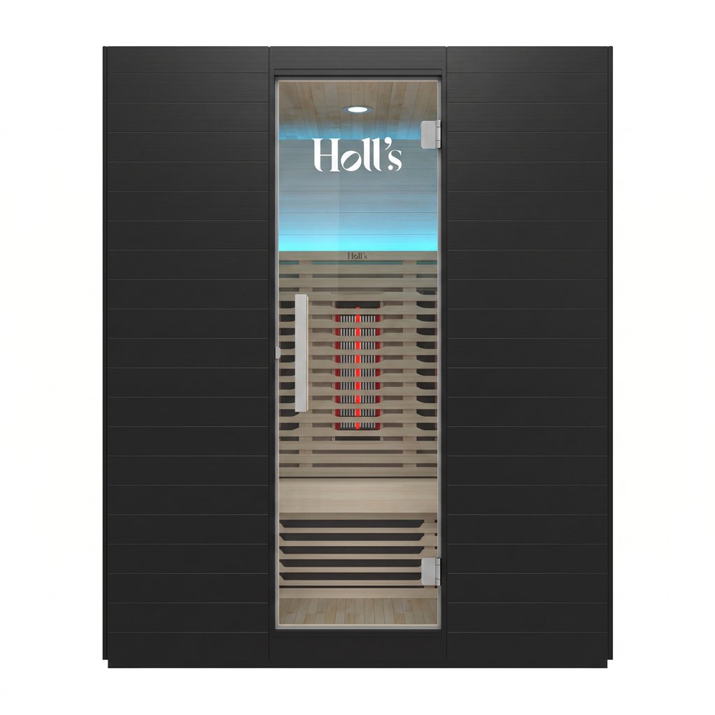 Sauna híbrida Holl's Symbioz Hybrid 3 lugares com infravermelhos e vapor