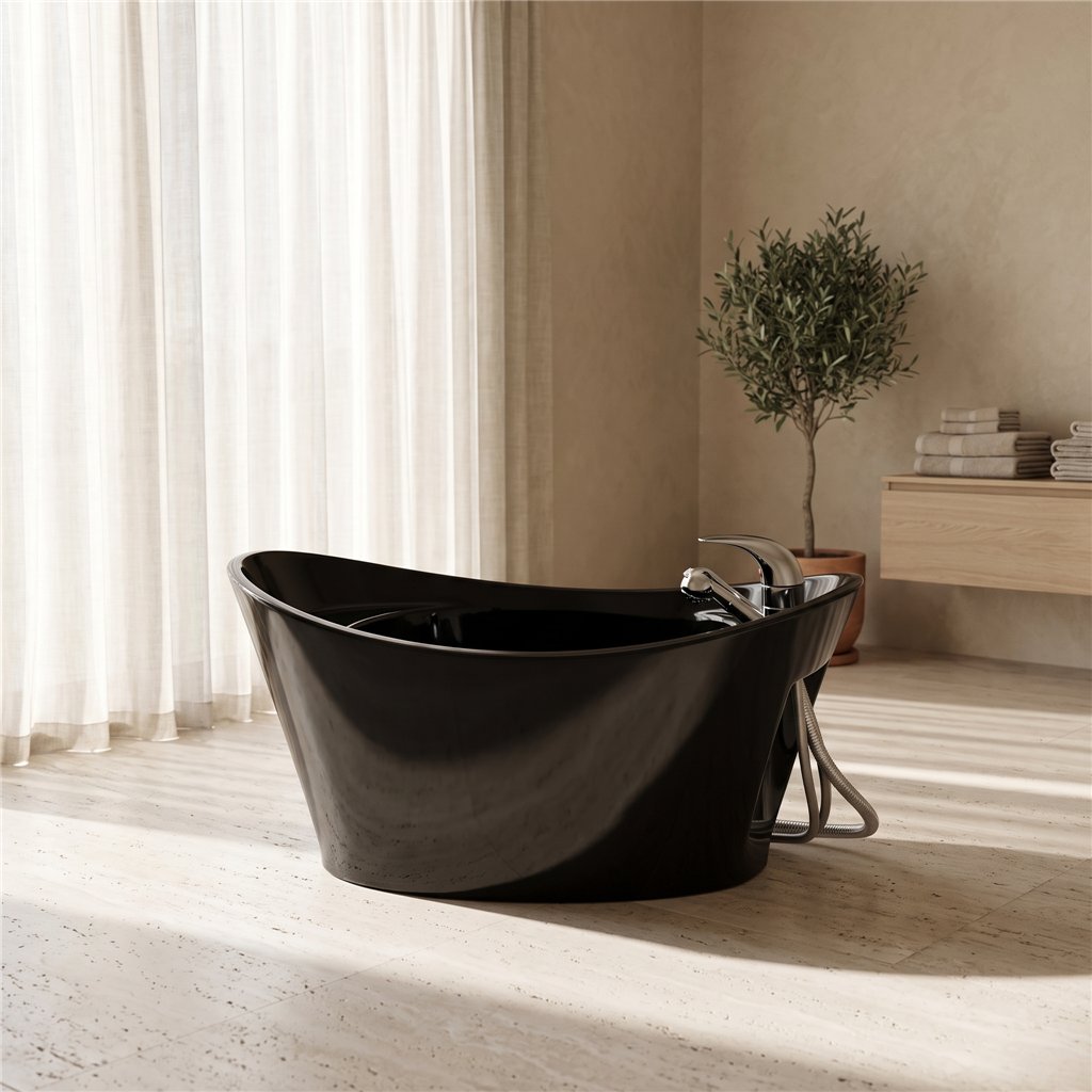 Isla pedicure spa basin, oval ceramic - NeoBeauty