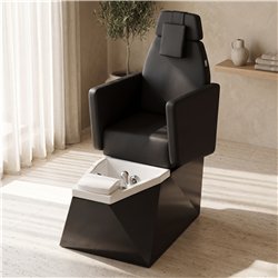 NeoBeauty Total Black Pedicure Chair with LED Basin