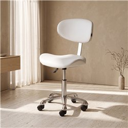 Keisy stool with backrest and gas lift - i-Medstetic