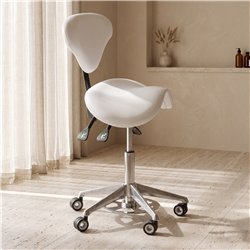 Bernice sgabello con rotelle sedile a sella - i-Medstetic