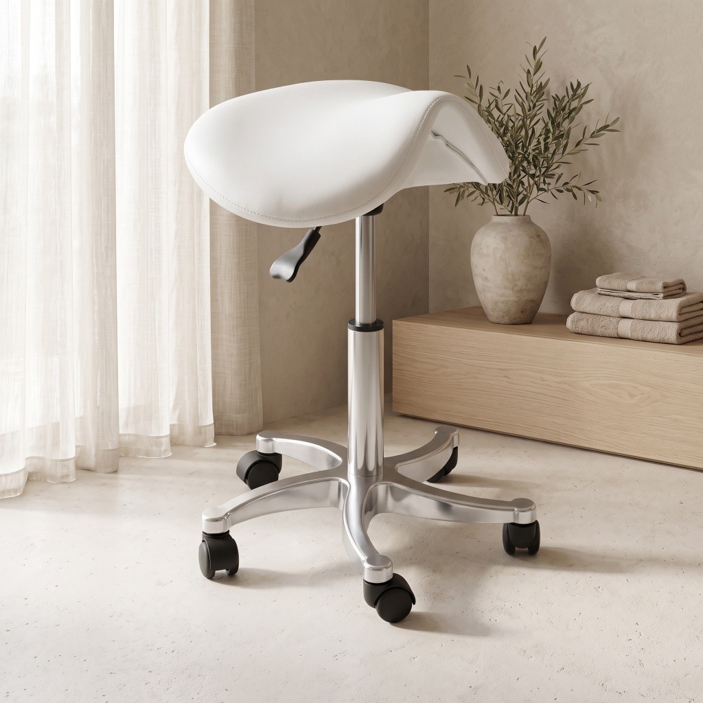 Circe height-adjustable rolling stool - i-Medstetic