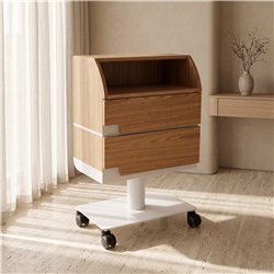 Chariot en bois Cuore Weelko pour esthétique