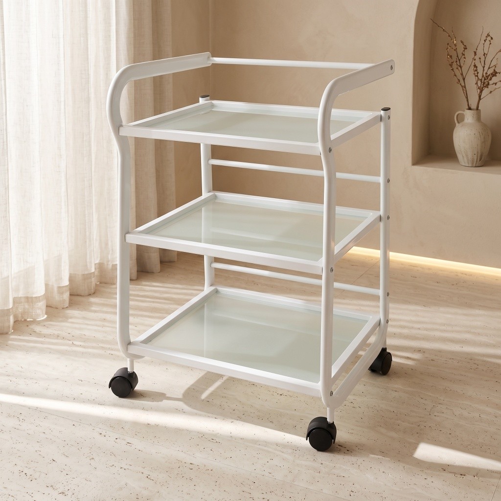 Chariot de rangement minimaliste Weelko 3 étagères amovibles