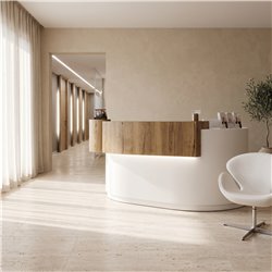 Recepción ovalada diseño Solid Surface