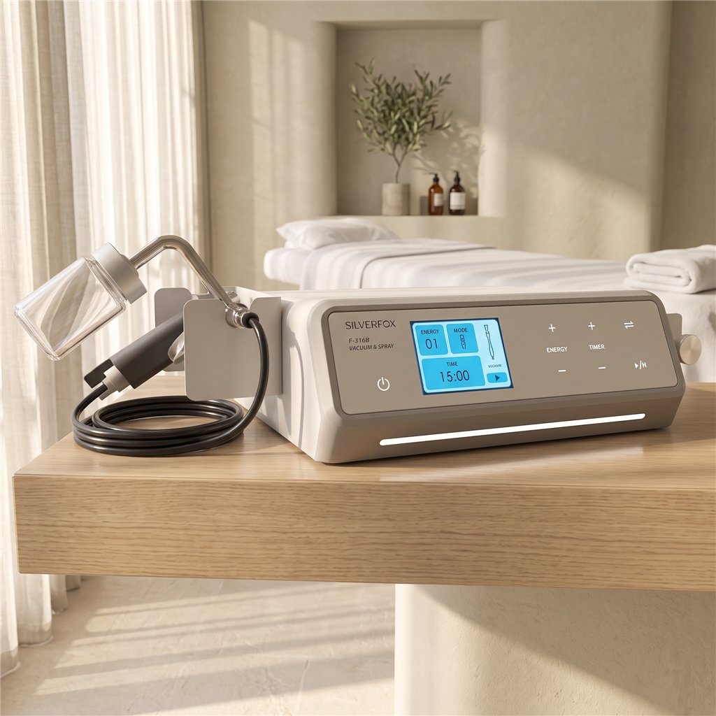 Thor Vacuum & Spray - Vacuoterapia e Vaporizzatore Viso con Display Digitale SilverFox