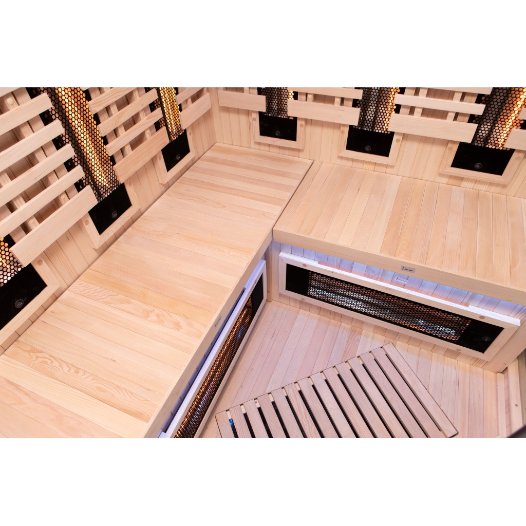 Sauna de infravermelhos de canto SENSE para 2 lugares