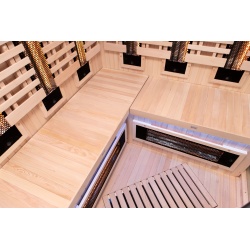 Sauna de infravermelhos de canto SENSE para 2 lugares