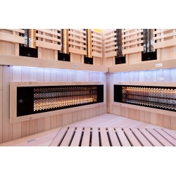 Sauna de infravermelhos de canto SENSE para 2 lugares