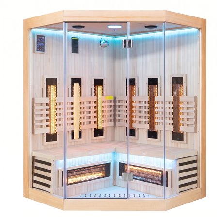 Sauna de infravermelhos de canto SENSE para 2 lugares
