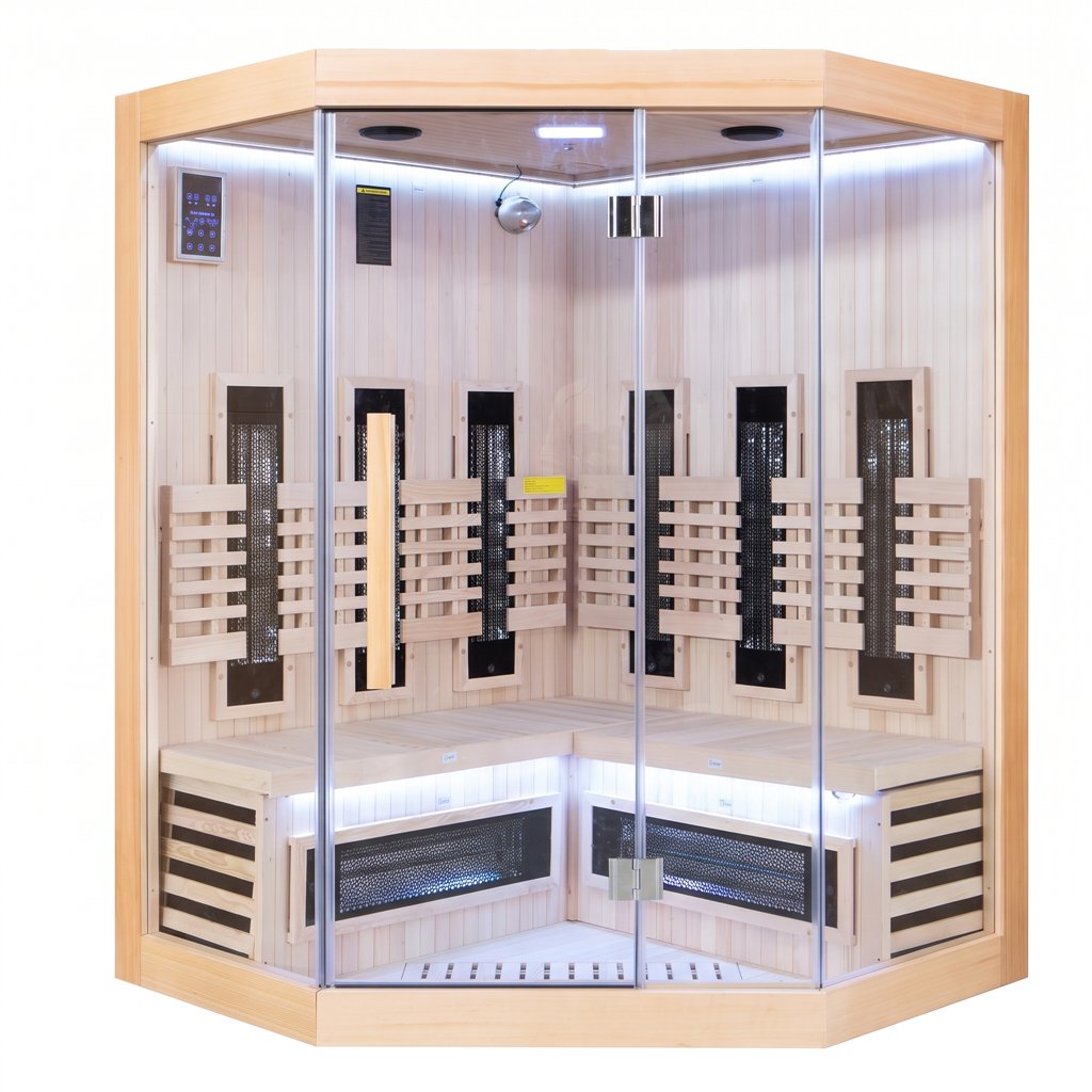 Sauna de infravermelhos de canto SENSE para 2 lugares