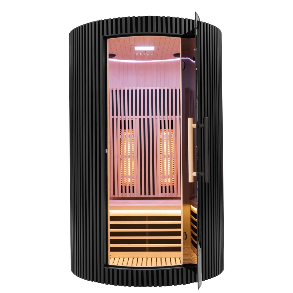 Sauna de infravermelhos MOON para 2 pessoas preto profundo