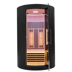 Sauna de infravermelhos MOON para 2 pessoas preto profundo