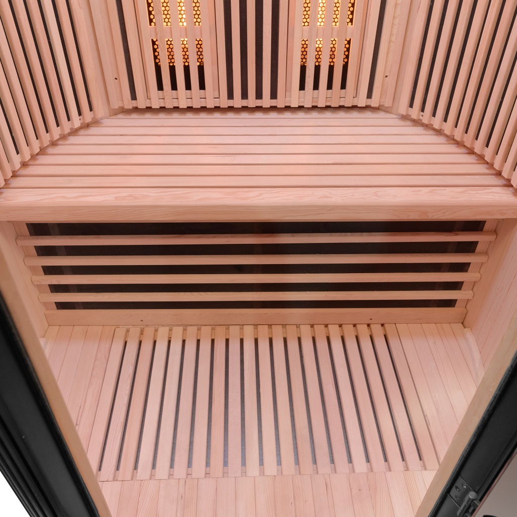 Sauna de infravermelhos MOON para 2 pessoas preto profundo