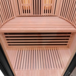 Sauna de infravermelhos MOON para 2 pessoas preto profundo