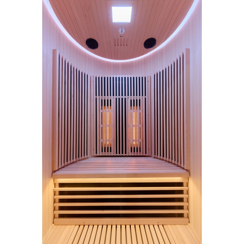 Sauna de infravermelhos MOON para 2 pessoas preto profundo