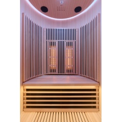 Sauna de infravermelhos MOON para 2 pessoas preto profundo