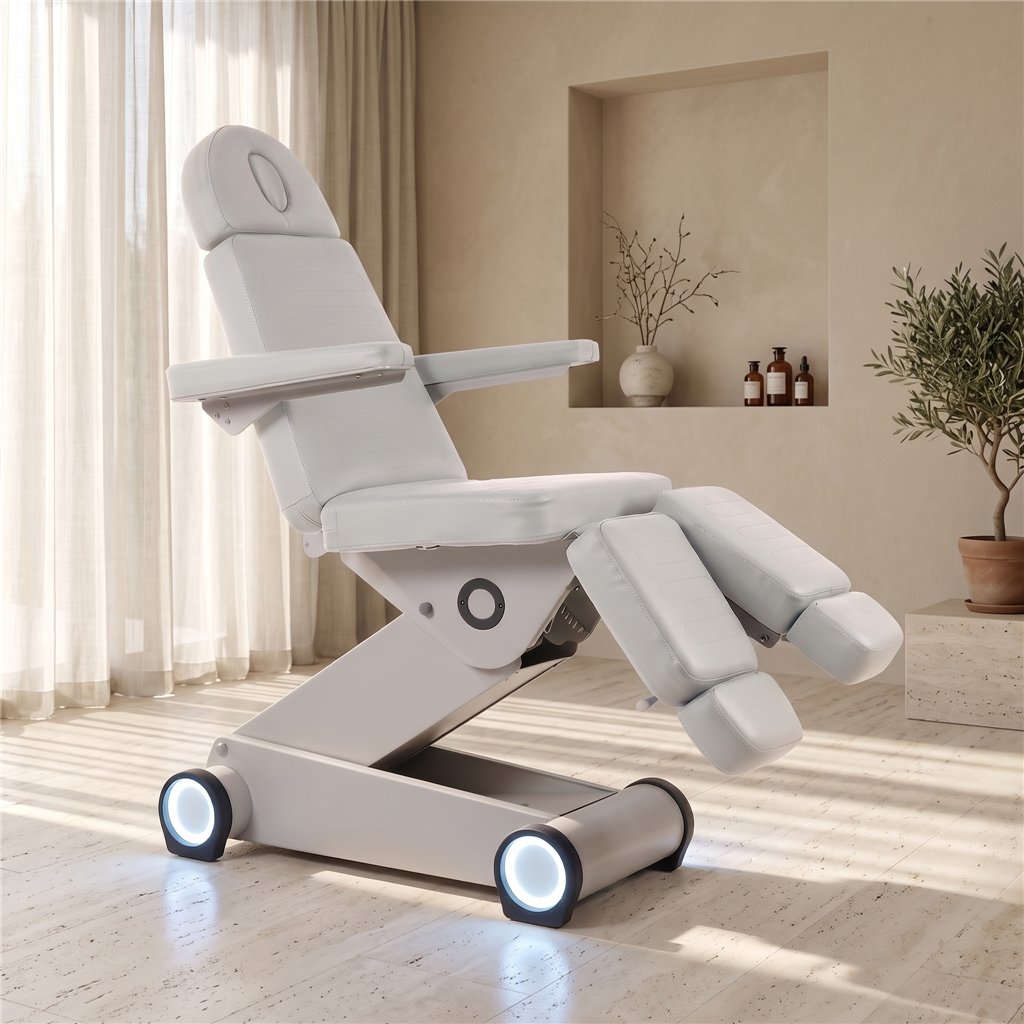 Sillón de Podología y Pedicura B'Light White Weelko con 3 motores y LED