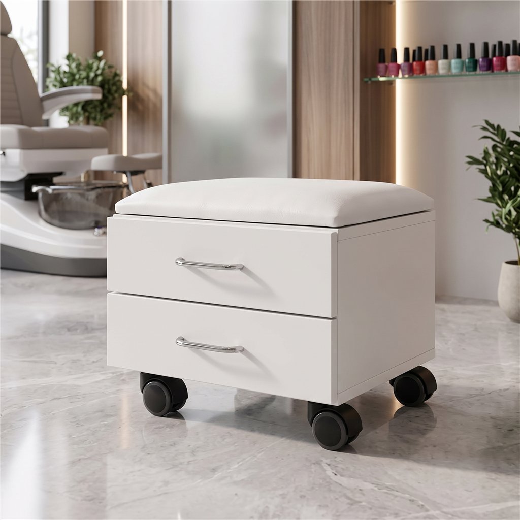 Silla de manicura y pedicura Tendy con almacenamiento - Weelko