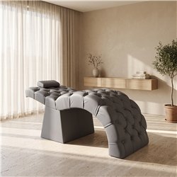 Lashia Grey Facial Table, Curved Design - NeoBeauty