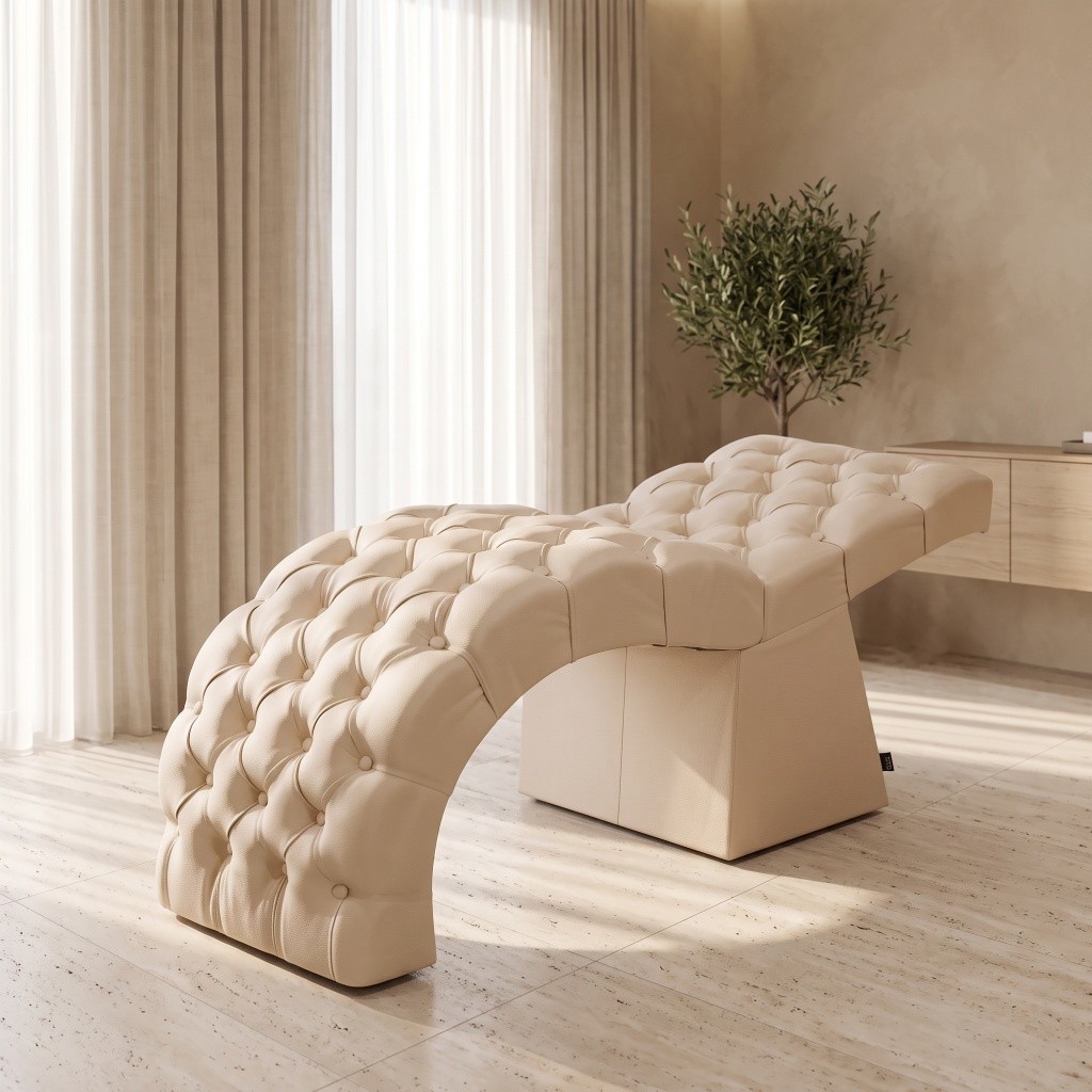 Lettino estetico Lashia beige ergonomico - NeoBeauty