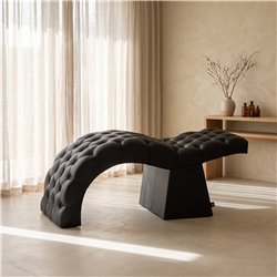 Lettino estetico Lashia curvato con rivestimento capitonné in PVC - NeoBeauty