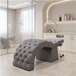 Lashia Grey Facial Table, Curved Design - NeoBeauty