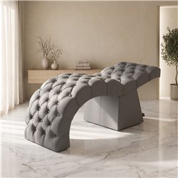 Lashia Grey Facial Table, Curved Design - NeoBeauty