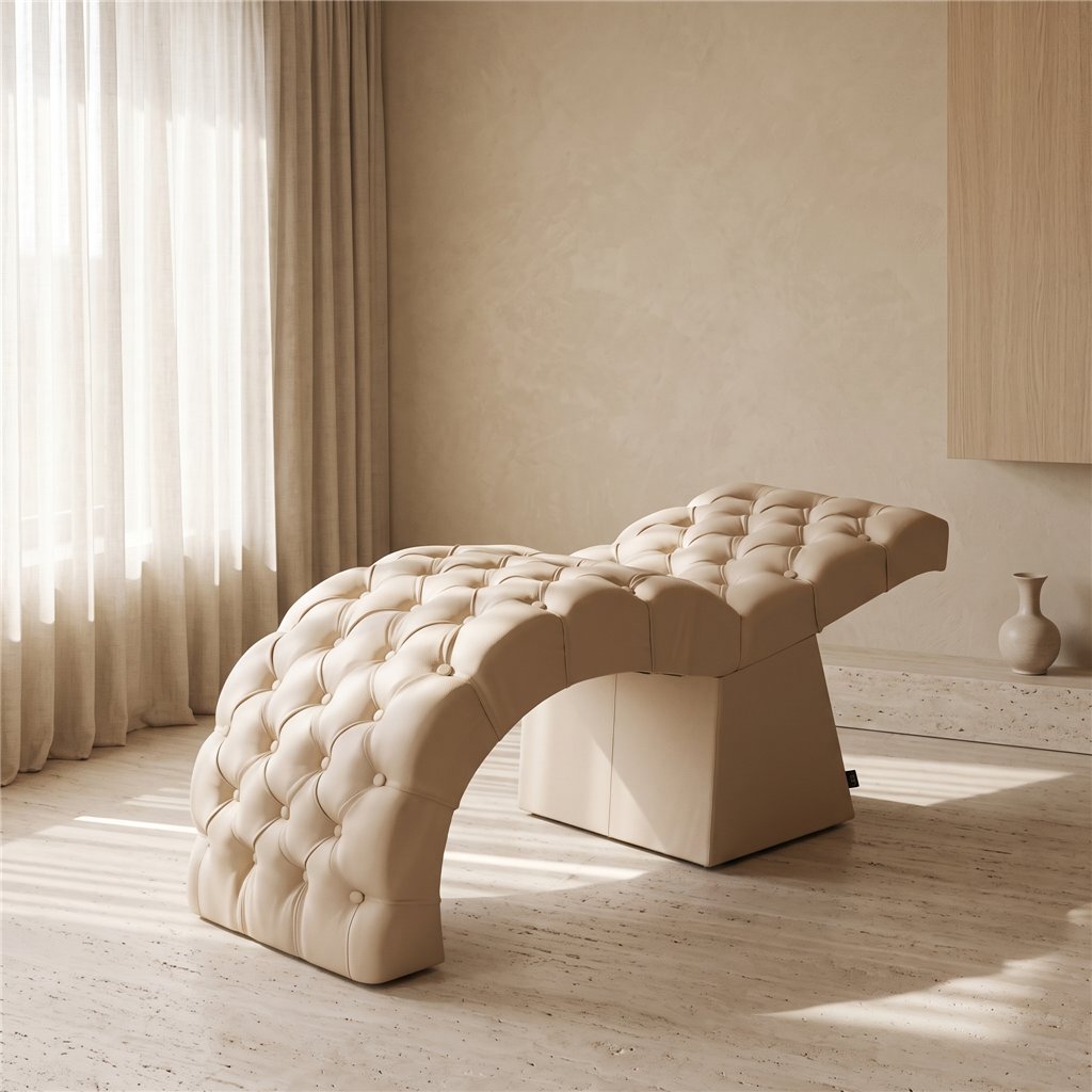 Lettino estetico Lashia beige ergonomico - NeoBeauty
