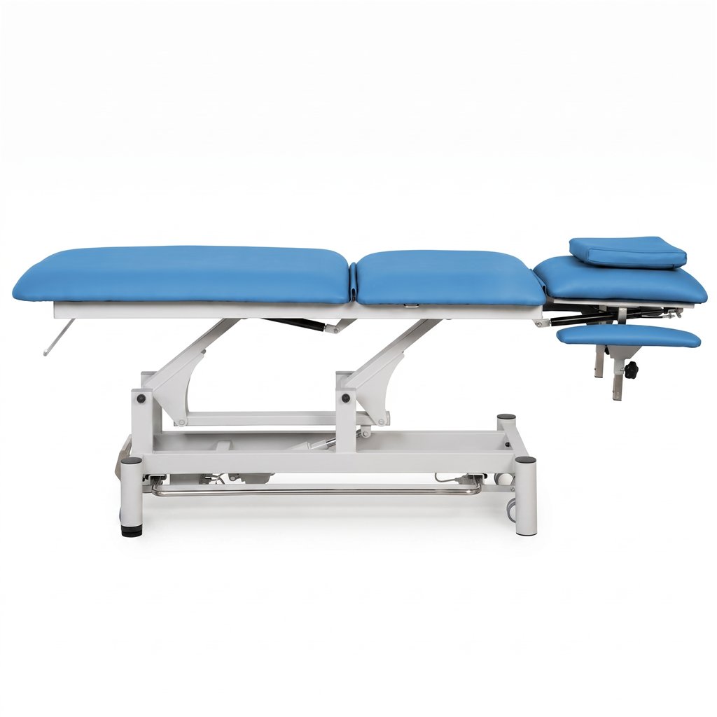 Table de kinésithérapie ENERGY bleue 2 sections avec réglage électrique