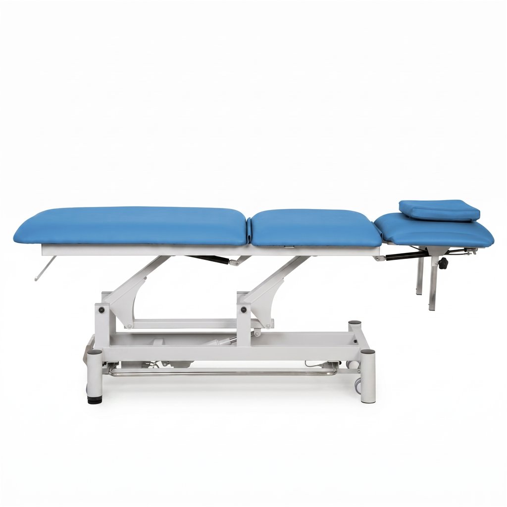 Table de kinésithérapie ENERGY bleue 2 sections avec réglage électrique