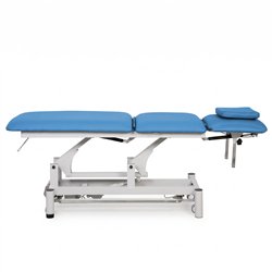 ENERGY elektrische Physiotherapie-Liege blau mit 2 Sektionen und Höhenverstellung