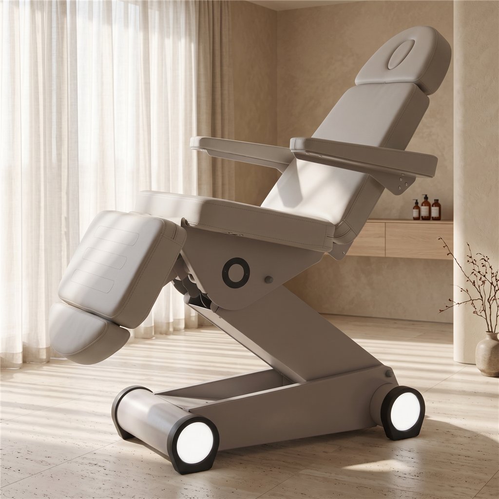 Camilla Estética Eléctrica B-Light Grey Weelko con Cuatro Motores y LED