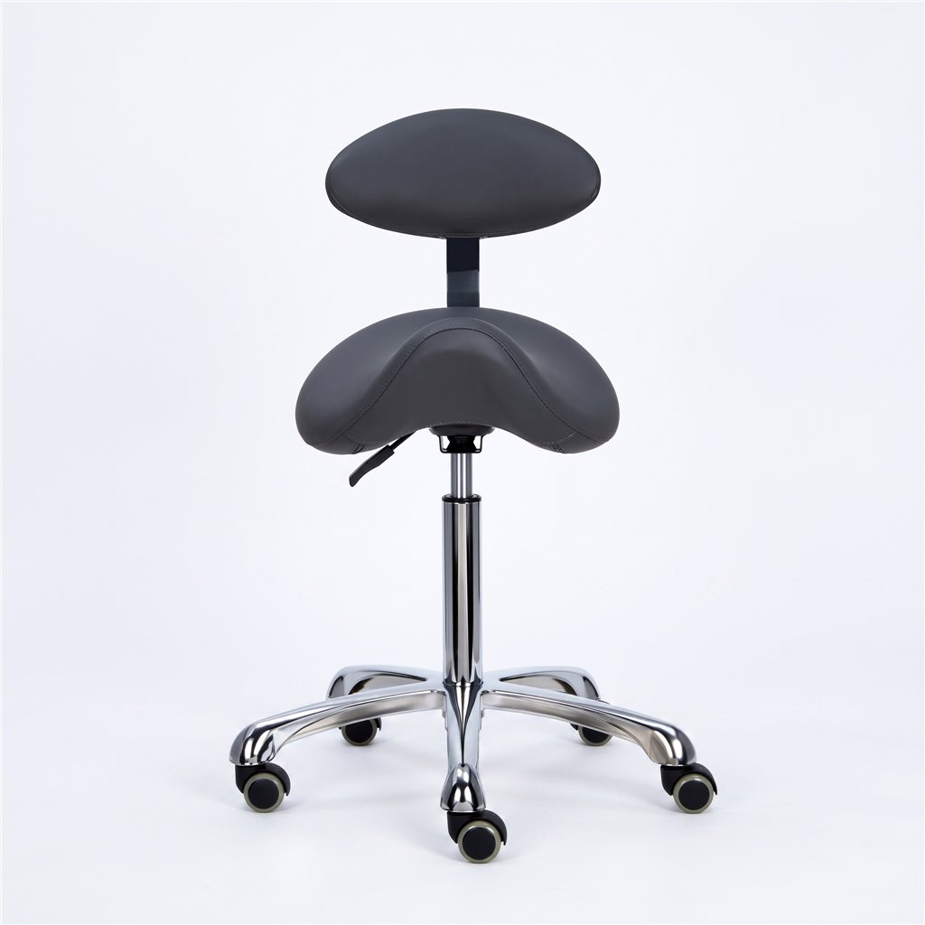 Taburete de estética Mirplay ALPHA PLUS BLACK Beauty regulable en altura