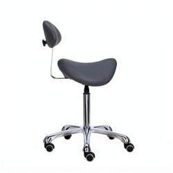 Taburete de estética Mirplay ALPHA PLUS BLACK Beauty regulable en altura