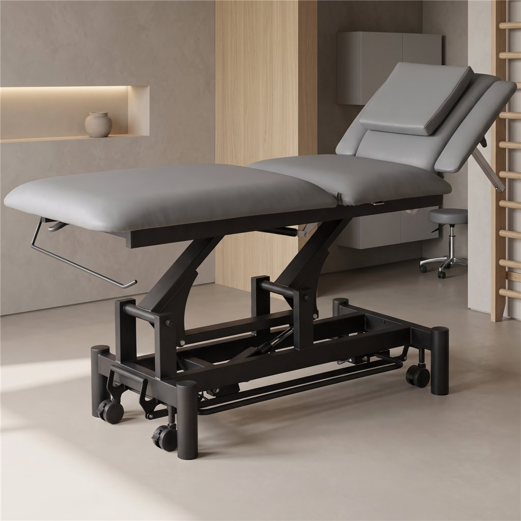 ENERGY BLACK physiotherapy treatment table with black base