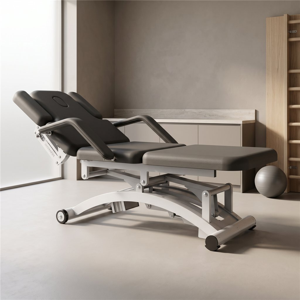 DDUUEETT COBAL electric massage table with armrests Black