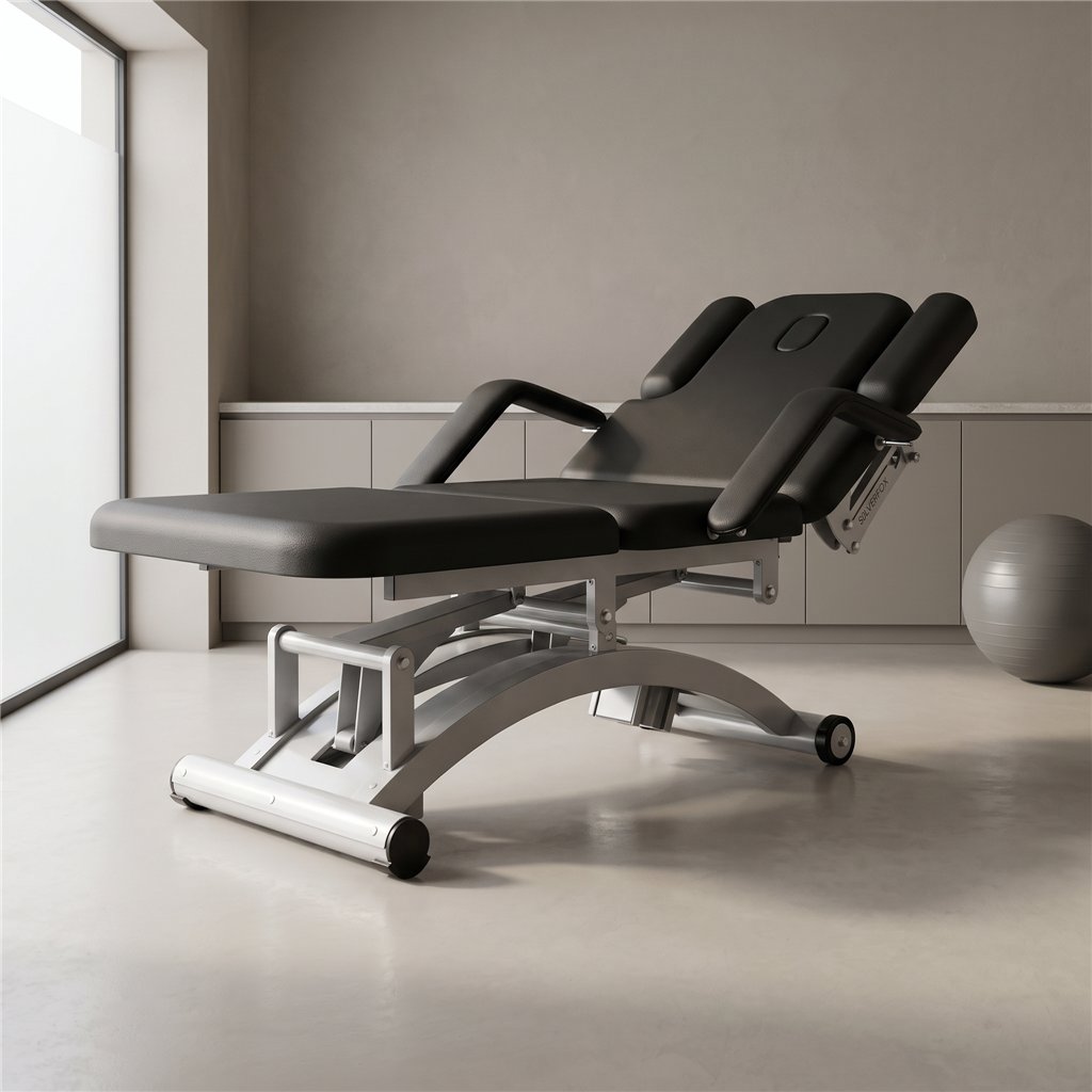 DDUUEETT COBAL electric massage table with armrests Black