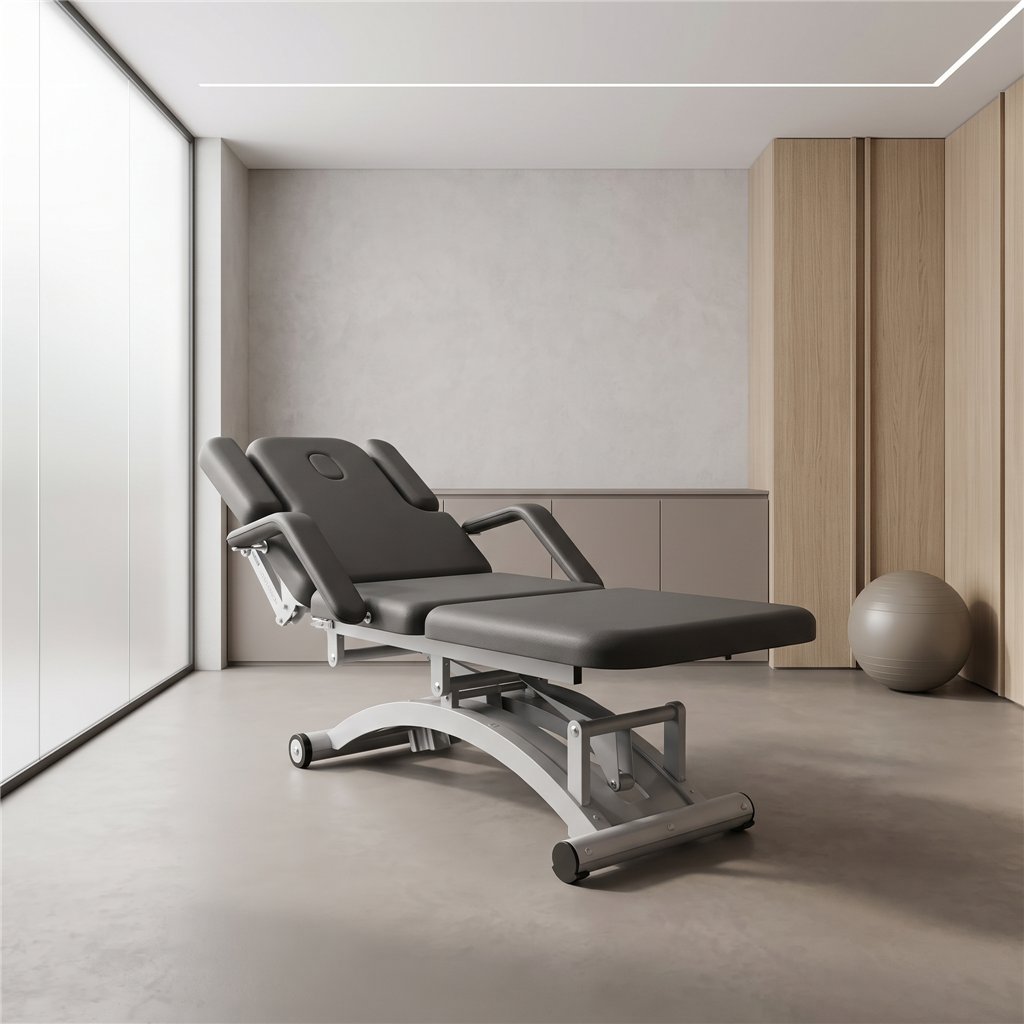 DDUUEETT COBAL electric massage table with armrests Black