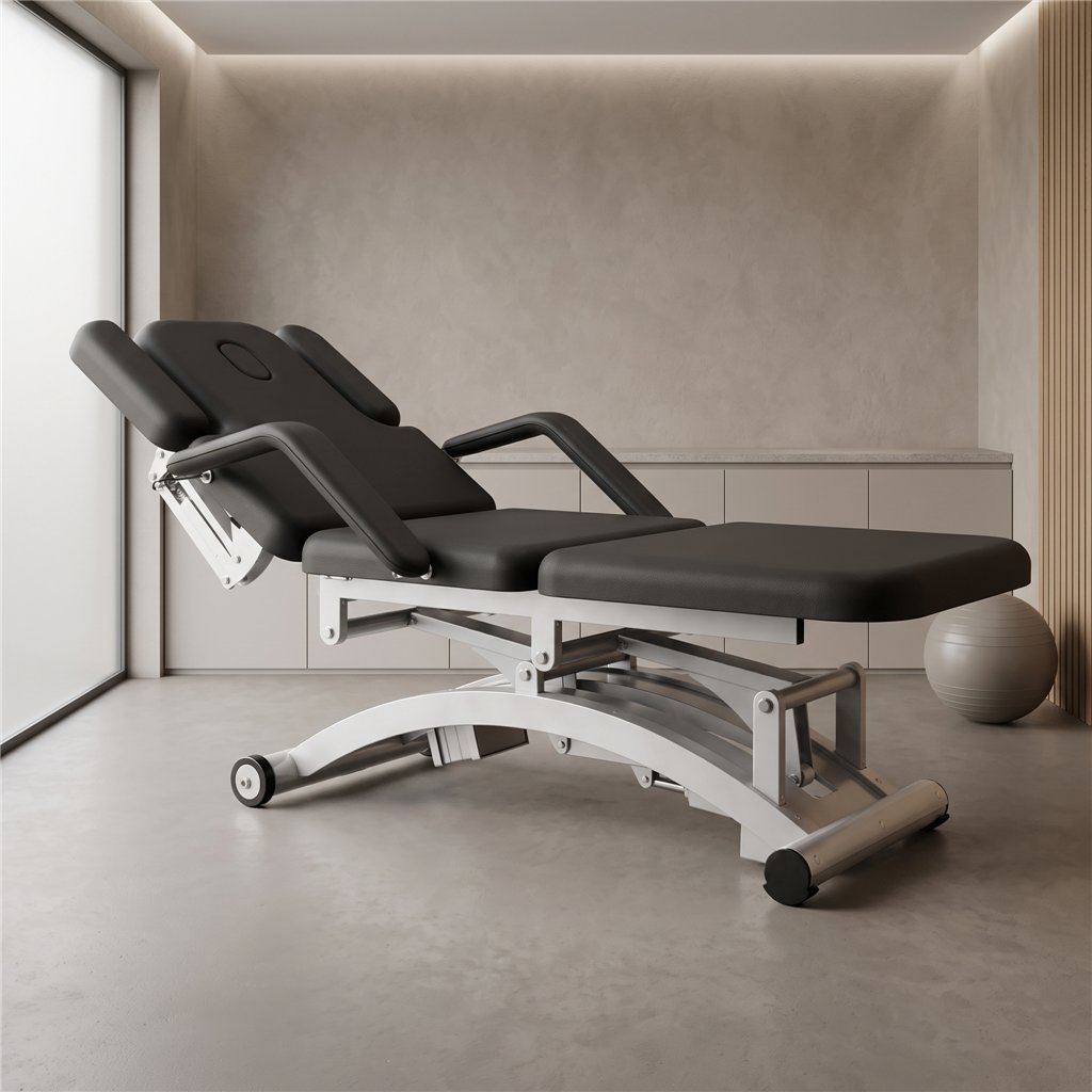 DDUUEETT COBAL electric massage table with armrests Black