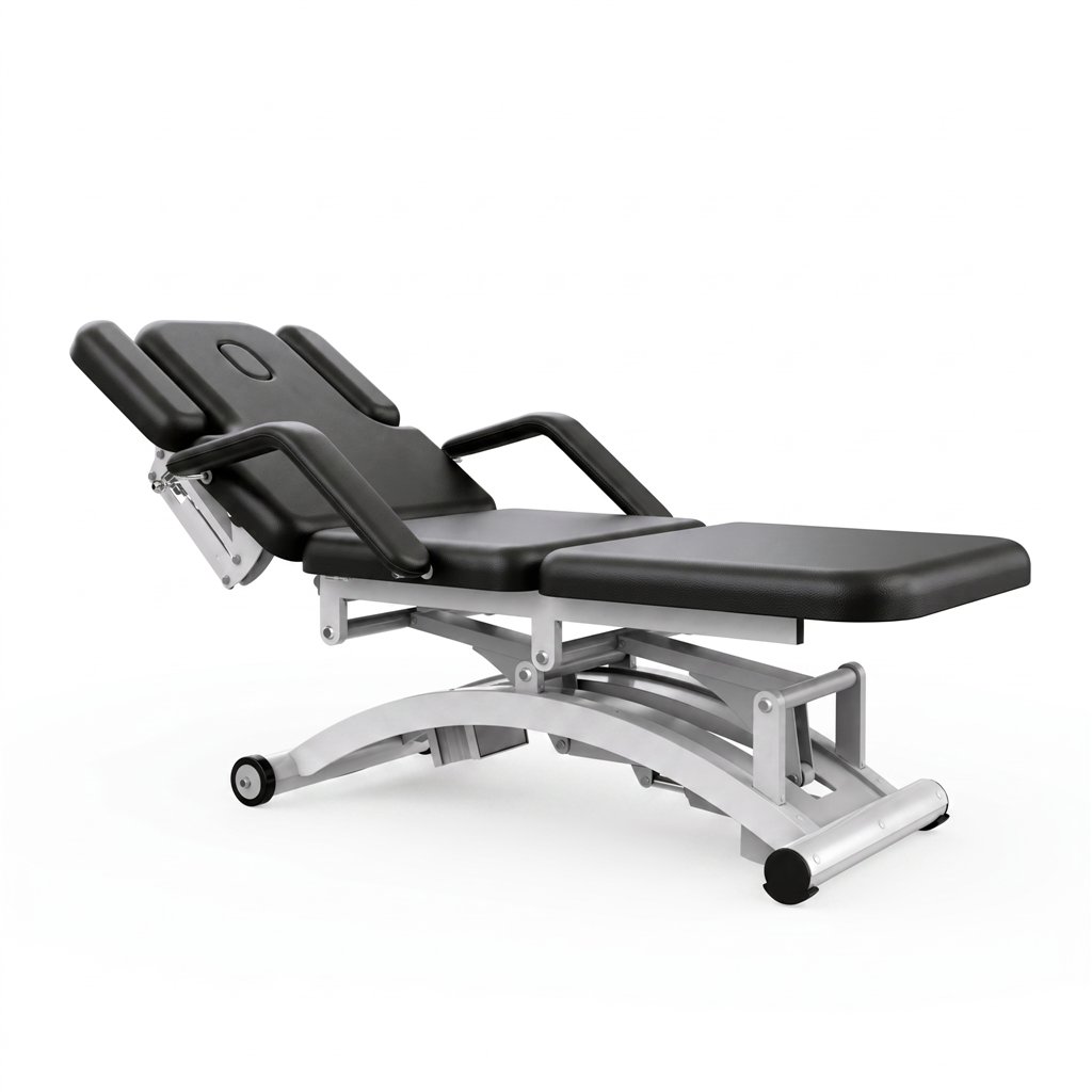 DDUUEETT COBAL electric massage table with armrests Black