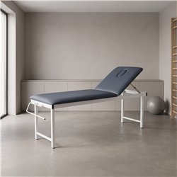 Camilla fija de fisioterapia y masaje FIX azul (base blanca)