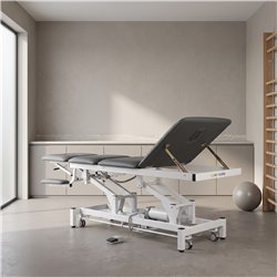 Camilla fija de fisioterapia y masaje FIX gris antracita (base blanca)