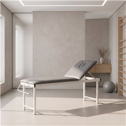 Camilla fija de fisioterapia y masaje FIX gris antracita (base blanca)