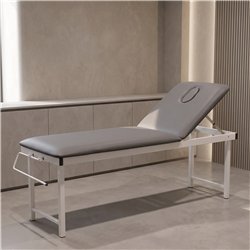 Camilla fija de fisioterapia y masaje FIX gris antracita (base blanca)