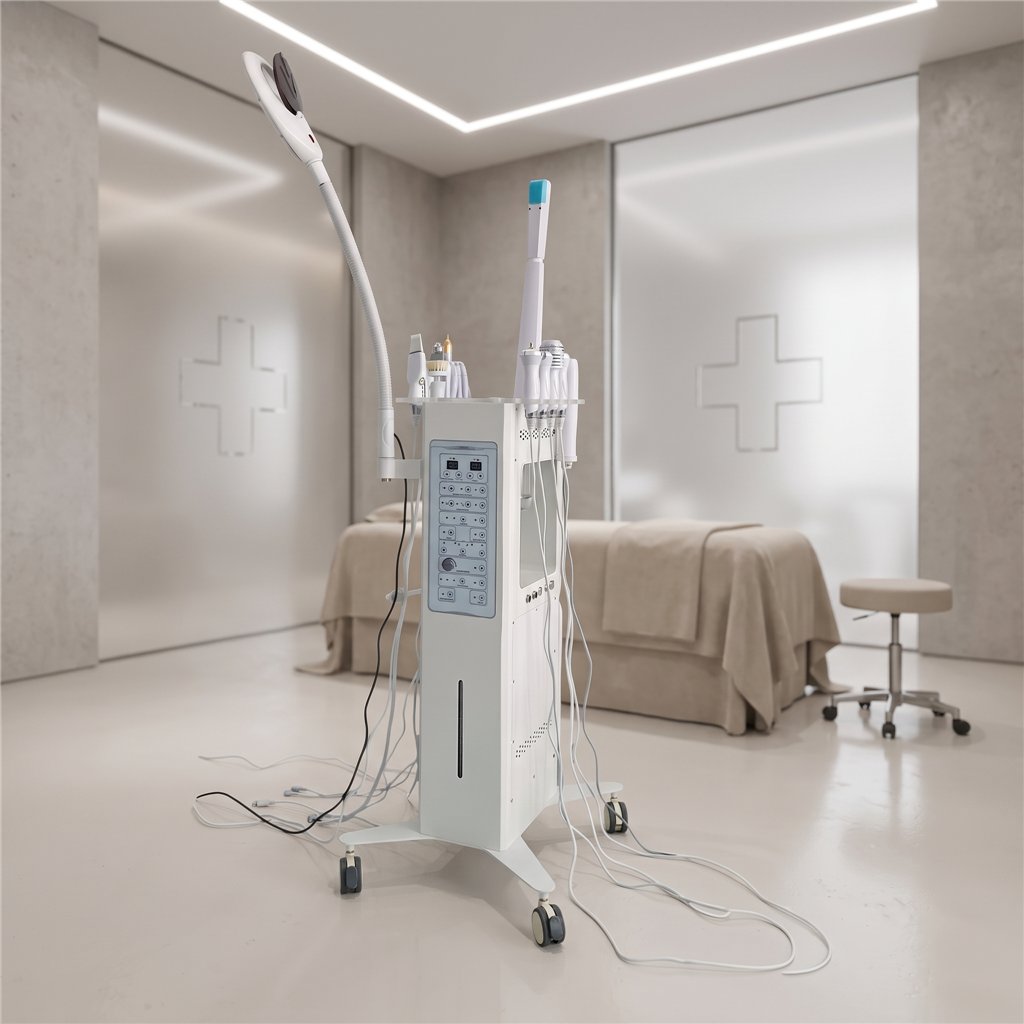 Multifuncional 16 em 1 i‑Medstetic — radiofrequência estética e vaporizador facial com ozono