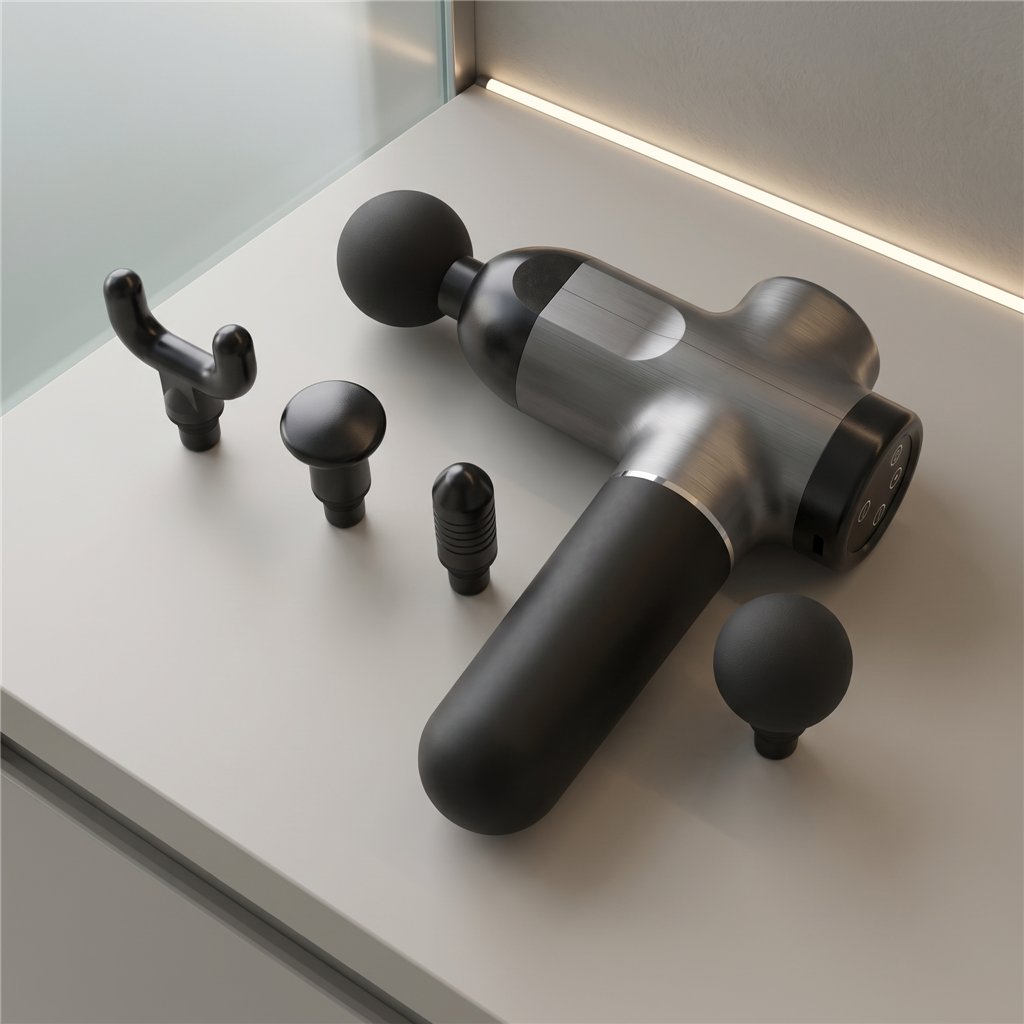 Weelko Portable Ultralight Massage Gun with 4 Heads and 6 Speeds
