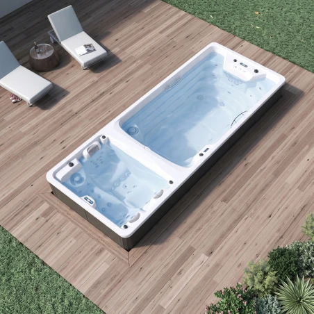 Jacuzzi Duo: Piscina con hidromasaje, jets y masaje vertical