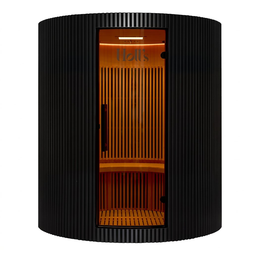 MOON 4-seat black infrared sauna
