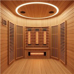 Sauna de infravermelhos MOON 2 lugares cor madeira